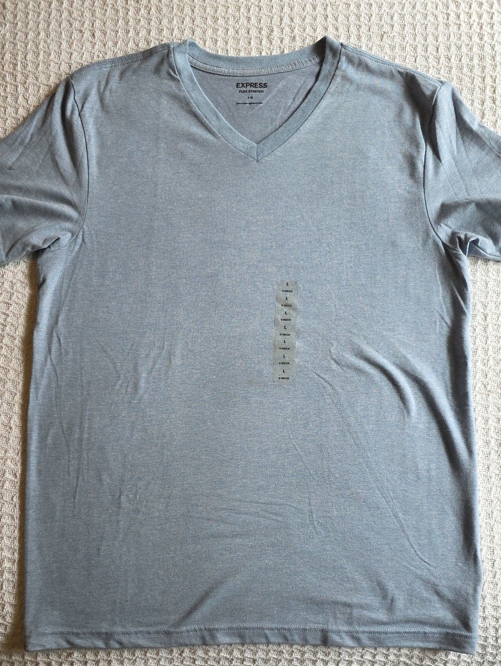 Express Men’s V-Neck T-Shirt in Light Gray
